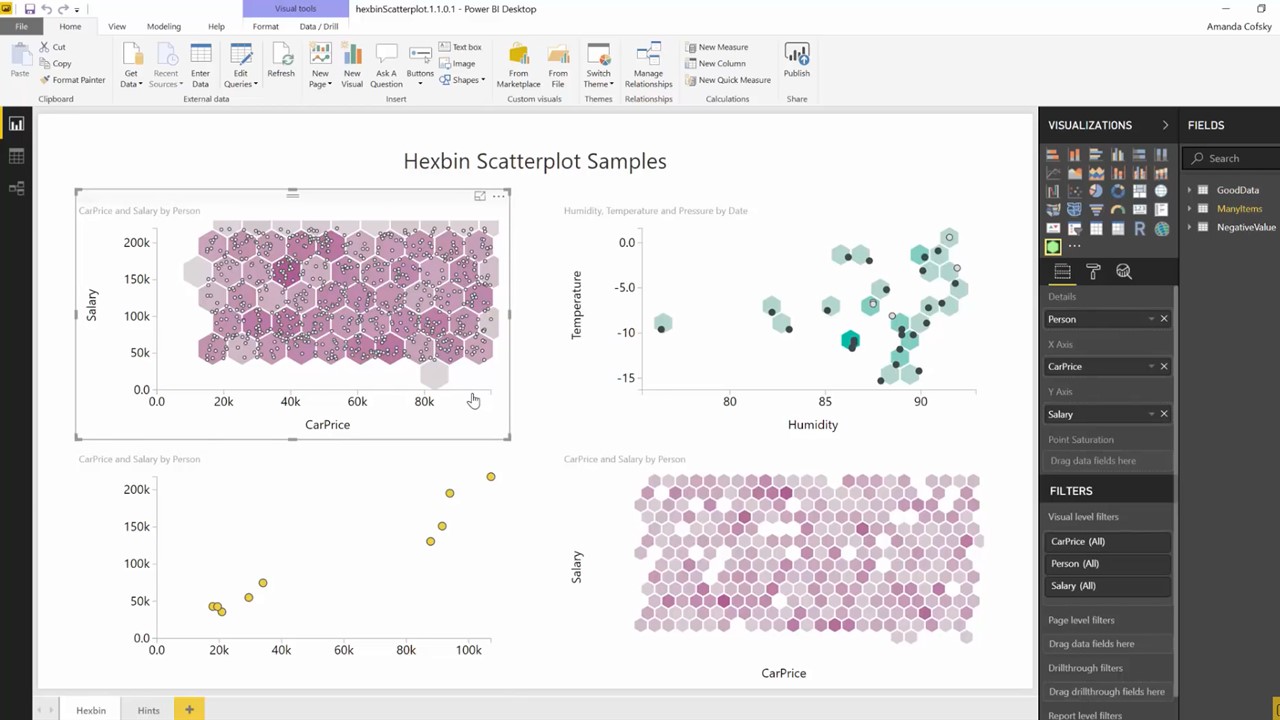 Hexbin scaterplot